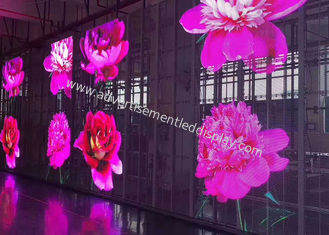 lo schermo traslucido di 4200cd LED, pubblicità di P10.42mm l'esposizione di vetro al piombo