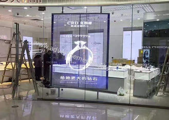 Esposizione di LED trasparente di vetro P3.91 93 per il negozio di gioielli