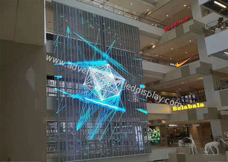 esposizione di LED trasparente di vetro 2500cd P3.91mm per il supermercato