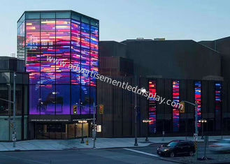 P16 Parete di visualizzazione LED trasparente in alluminio montata con formato di ingresso del segnale DVI